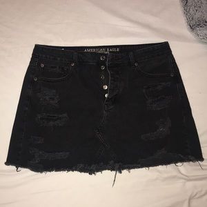 American Eagle black denim skirt